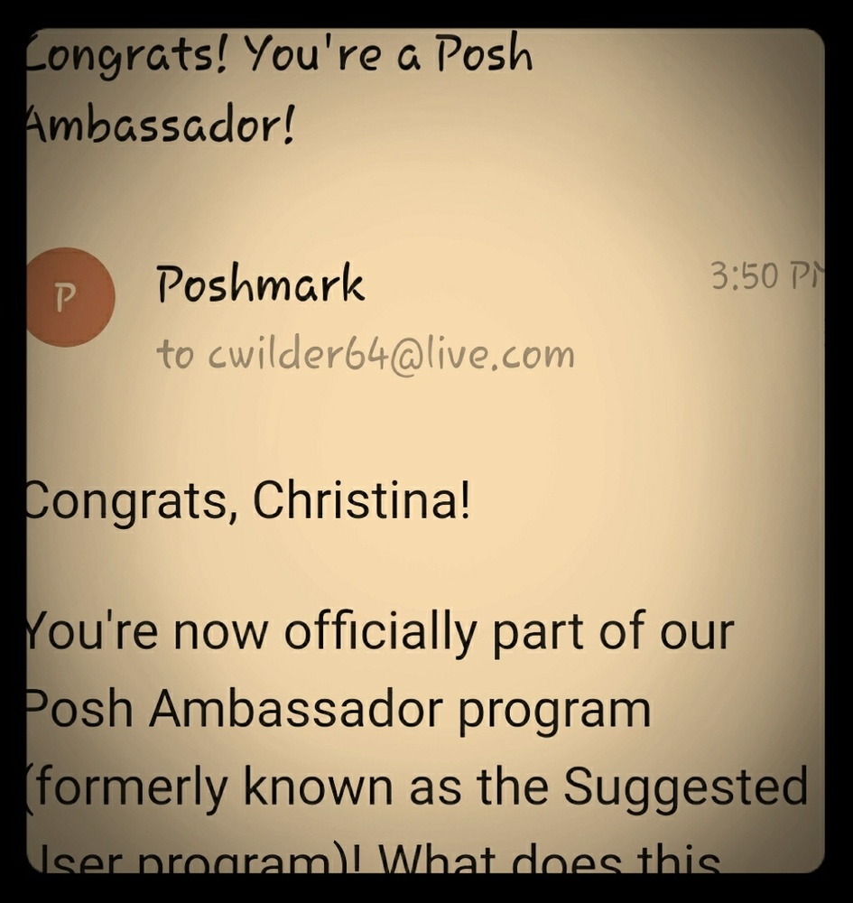 I'm a Posh Ambassador! Got questions? Need help?